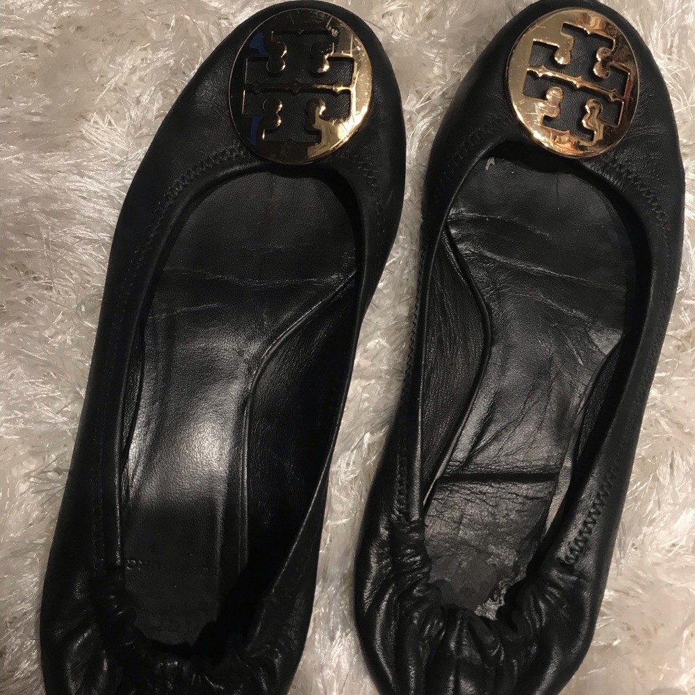 Tory Burch Black Flats